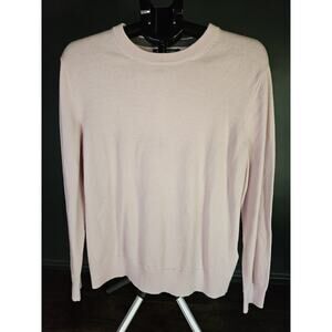 Banana Republic Large Italian Merino Yarn Sweater light pink crew neck Shirt